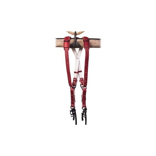  Adorama HoldFast Gear Skinny Money Maker Two-Camera Harness, American Bison, Large, Red SMM01-AB-RD-L