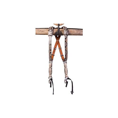  Adorama HoldFast Gear Skinny Money Maker Two-Camera Harness, Medium, Genuine Python Skin SMM01-PY-M