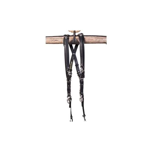  Adorama HoldFast Gear Skinny Money Maker 3-Camera Harness, Water Buffalo, Small, Black SMM01-WB-BL3-S