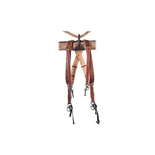  Adorama HoldFast Gear 3-Camera English Bridle Leather Harness, Chestnut, Large MM06CH3L