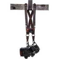 Adorama HoldFast Gear Money Maker American Bison Large Three-Camera Harness, Mahogany MM05-AB-MA3-L