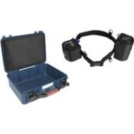 Adorama Porta Brace Lens Cup Belt with PB-2400 Hard Case Kit, Blue BP-LB47KIT