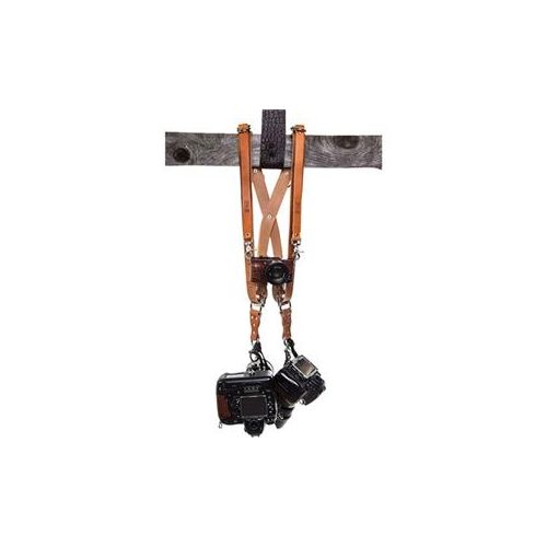  Adorama HoldFast Gear Money Maker English Bridle Large Three-Camera Harness, Tan MM05-TA3-L