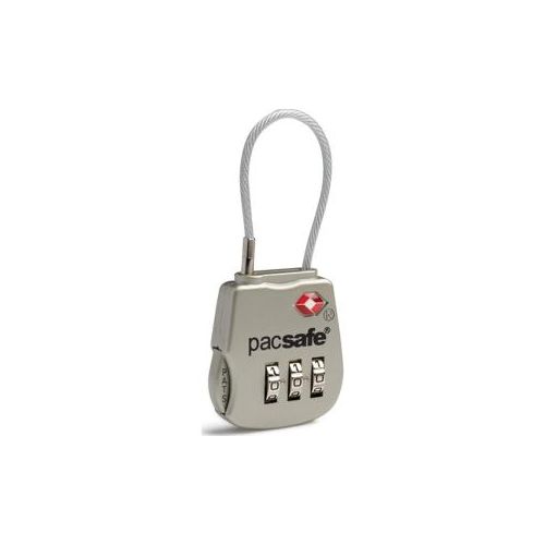  Adorama Pacsafe Prosafe 800 TSA Accepted 3-Dial Cable Lock, Silver 10250705