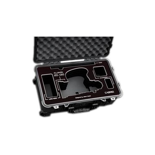  Adorama Jason Cases Protective Case for Fujinon 20-120mm T3.5 Cabrio Lens, Black Overlay FU20120BK