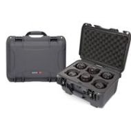 Adorama Nanuk Medium 918 Protective Case with Foam Insert for 6 Camera Lens, Graphite 918-LENS7