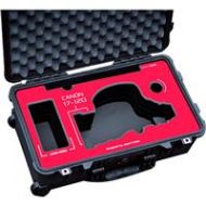 Adorama Jason Cases Protective Case with Foam for Canon 17-120mm Lens, Red Overlay CA17120RE