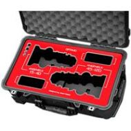 Adorama Jason Cases Protective Case for Angenieux Optimo 15-40mm & 45-120mm Lens, Red AN154045120RE