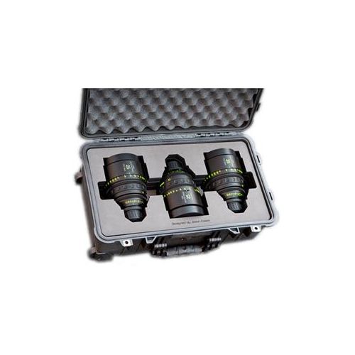  Adorama Jason Cases Protective Case for Set of 3 Arri Zeiss Master Prime Lenses, Compact ARMA3LPL