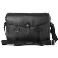 Adorama Barber Shop Pageboy Messenger Camera Bag, Small, Grained Black Leather BBS-PB-4