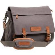 Adorama Kelly Moore Bag Kate 2.0 Messenger Bag, Gray Canvas with Brown Trim KMB-KATE-GRISOX