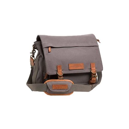  Adorama Kelly Moore Bag Kate 2.0 Messenger Bag, Gray Canvas with Brown Trim KMB-KATE-GRISOX