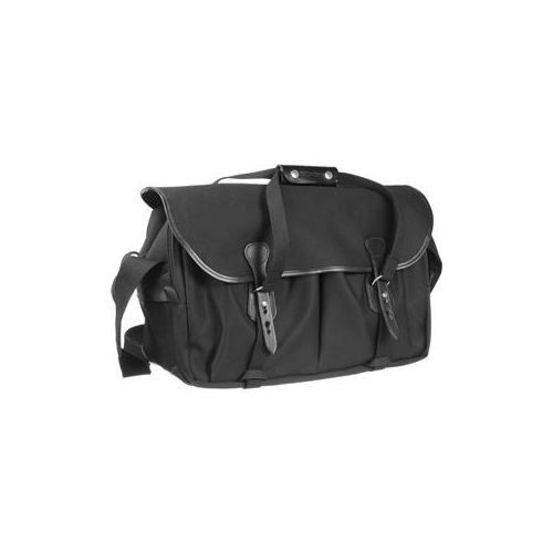  Adorama Billingham 555 Shoulder Bag, Black with Black Leather Trim and Nickel Fittings BI 504101-01