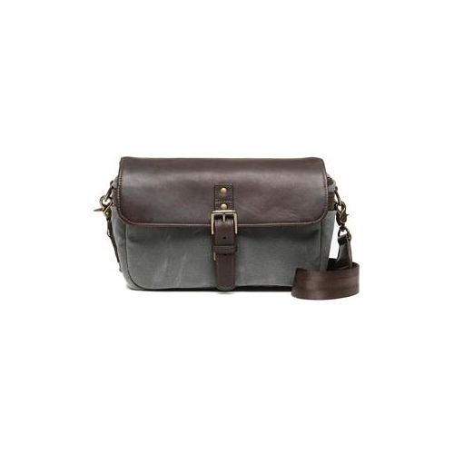  Adorama ONA The 50/50 Bowery Leather/Waxed Canvas Camera Bag, Smoke/Dark Truffle ONA5-014GRLDB