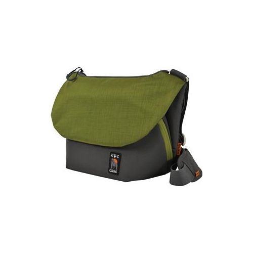  Adorama Ape Case AC580 Large Tech Messenger Case for Camera/DSLR System, Gray & Green AC580G