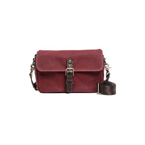  Adorama ONA The Bowery Leather/Waxed Canvas Camera Messenger Bag, Crimson ONA5-014BRG