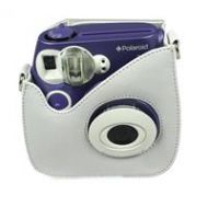 Adorama Polaroid Leather Carry Case for Pic-300 Instant Print Camera, White PLC300W
