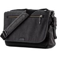 Adorama Tenba Cooper 15 Slim Luxury Canvas Camera Bag with Leather Accents, Gray 637-406
