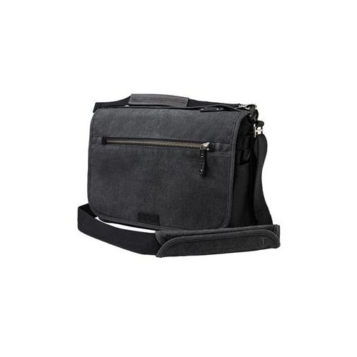  Adorama Tenba Cooper 13 Slim Bag for Mirrorless/DSLR Camera, Gray Canvas/Black Leather 637-402