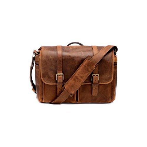  Adorama ONA The Brixton Camera and Laptop Messenger Bag, Leather Antique Cognac ONA5-013LBR