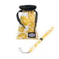 Adorama Mod Yellow and White Damask Compact Camera Pouch and Strap MOD499