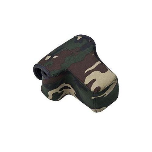  Adorama LensCoat Neoprene Body Bag with Lens Cover, Forest Green Camo LCBBLFG