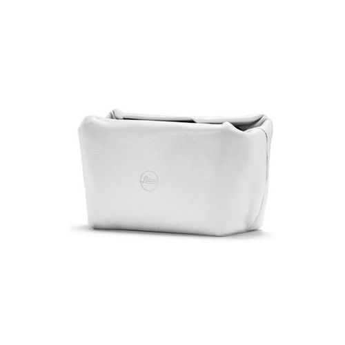  Adorama Leica Leather Soft Pouch with Magnetic Closer, Size S, White 14078