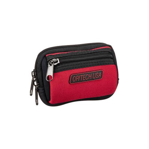  Adorama Op/Tech Zippeez, Soft Belt Style Pouch for Digital Point-n-Shoot, Small, Red 8402114