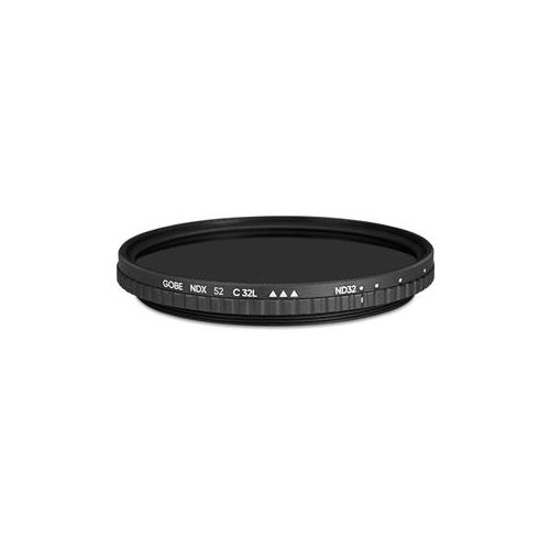  Adorama Gobe ND2-32 52mm 32-Layer 0.3-1.5 (1-5 Stops) Variable Neutral Density Filter NDX32G3P52