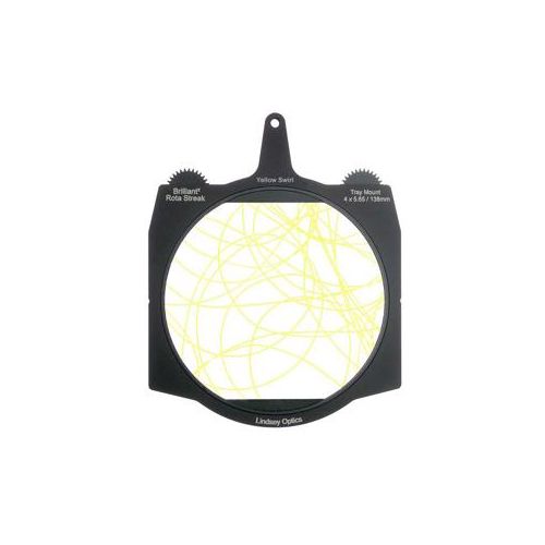  Adorama Lindsey Optics 4x5.65 Brilliant2 Rota-Streak Filter, Swirl, Yellow L-4565-RSTREAK-YELLOW-SWI