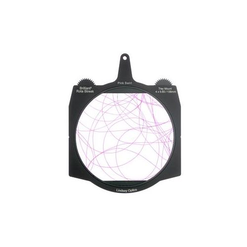  Adorama Lindsey Optics 4x5.65 Brilliant2 Rota-Streak Filter, Swirl, Pink L-4565-RSTREAK-PINK-SWIRL