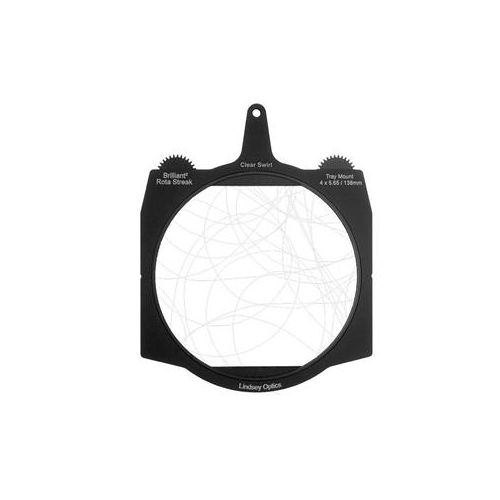  Adorama Lindsey Optics 4x5.65 Brilliant2 Rota-Streak Filter, Swirl, Clear L-4565-RSTREAK-CLEAR-SWIR