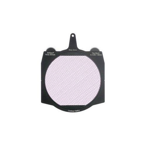  Adorama Lindsey Optics 4x5.65 Brilliant2 Rota-Streak Filter, 4mm Lens Spacing, Pink L-4565-RSTREAK-PINK-4MM