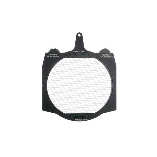  Adorama Lindsey Optics 4x5.65 Brilliant2 Rota-Streak Filter, Diamond 4Point Star, Clear L-4565-RSTREAK-CLEAR-4STA