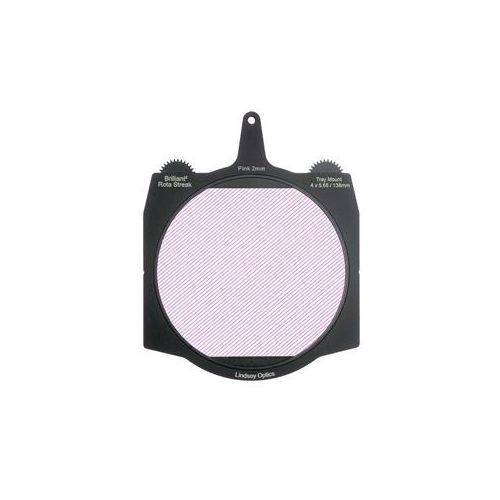  Adorama Lindsey Optics 4x5.65 Brilliant2 Rota-Streak Filter, 2mm Lens Spacing, Pink L-4565-RSTREAK-PINK-2MM