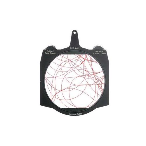  Adorama Lindsey Optics 4x5.65 Brilliant2 Rota-Streak Filter, Swirl, Red L-4565-RSTREAK-RED-SWIRL