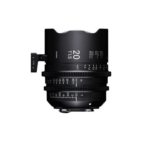  Adorama Sigma 20mm T1.5 FF High-Speed Prime Cine Lens, Fully Luminous, Feet,Sony E-Mount 41F967