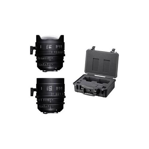  Adorama Sigma 135mm/14mm T2 FF High-Speed Prime Lens Kit, Fully Luminous, Feet, E-Mount WFW967