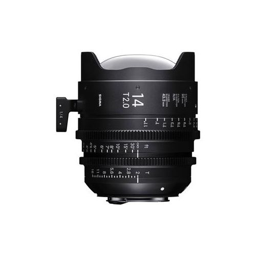  Adorama Sigma 14mm T2 FF High-Speed Prime Cine Lens, Fully Luminous, Feet,Canon EF Mount 45F966