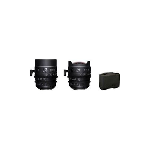  Adorama Sigma 135mm T2 and 14mm T2 FF High Speed Prime Cine Lens Set, Metric, E Mount WMW967