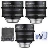 Adorama Rokinon Xeen 24mm T1.5/ 50mm T1.5/ 85mm T1.5 CF Pro Cine Lens for Canon EF-Mount CFX24-C 50 85