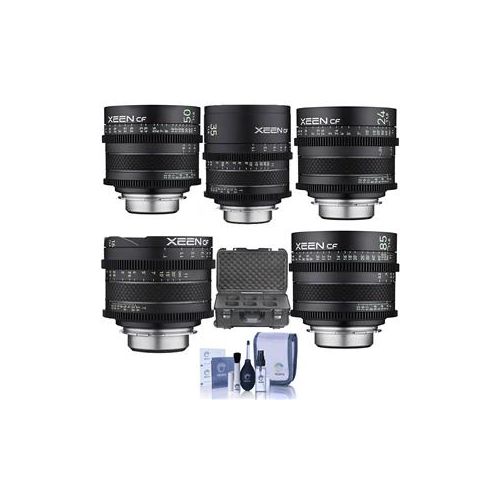  Adorama Rokinon Xeen 16mm T2.6/35 T1.5/24 T1.5/50 T1.5/85 T1.5 CF Cine Lens for PL-Mount CFX24-CP5 LENS KIT