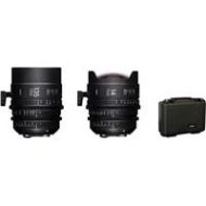 Adorama Sigma 135mm T2 and 14mm T2 FF High Speed Prime Cine Lens Set, Imperial, E Mount WZW967