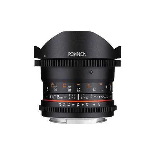  Adorama Rokinon 12mm T3.1 Full Frame Cine DS Fisheye Lens for Sony E Mount DS12M-NEX