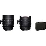 Adorama Sigma 135mm T2 and 14mm T2 FF High Speed Prime Cine Lens Set, Imperial, PL Mount WZW968
