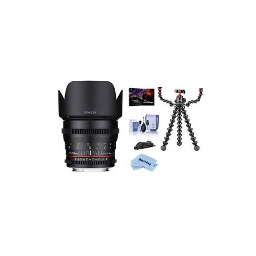  Adorama Rokinon 50mm T1.5 Cine DS Lens for Nikon Mount With Joby GorillaPod Rig/More DS50M-N T