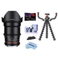 Adorama Rokinon 35mm T1.5 Cine DS Wide-Angle Lens for Nikon Mount W/Joby GorillaPod DS35M-N T