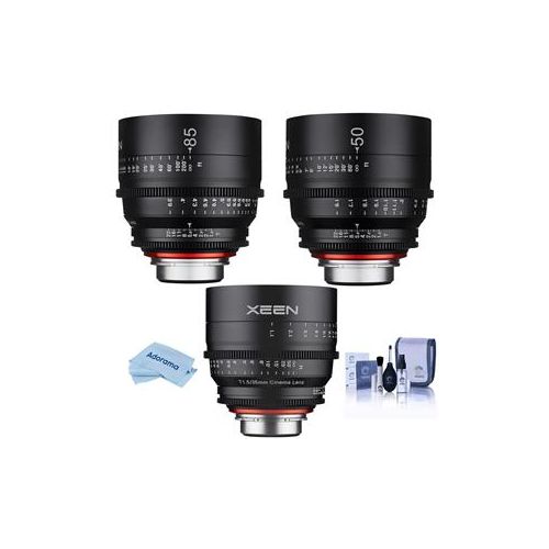  Adorama Rokinon Xeen 35mm T1.5 Cine/50mm T1.5 Cine/85mm T1.5 Cine For PL Mount Lens XN35-PL 85 50 35