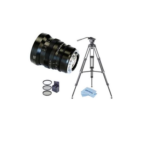  Adorama SLR Magic APO32EF APO MicroPrime Cine 32mm T2.1 Lens for Canon EF W/Tripod KIT SLRMP32APOEF T