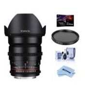 Adorama Rokinon 24mm T1.5 Cine DS Lens for Canon EF Mount W/Tiffen VND Filter And More DS24M-C FF